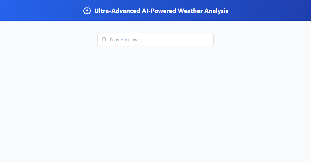 AI Weather Checker