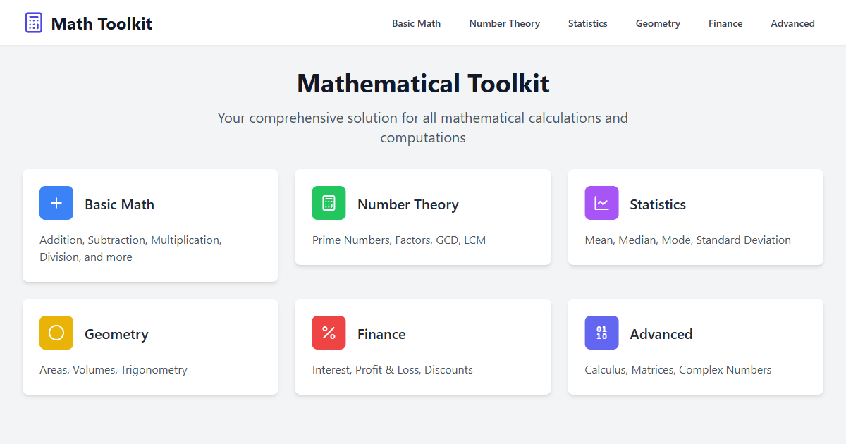 Mathematical Toolkit