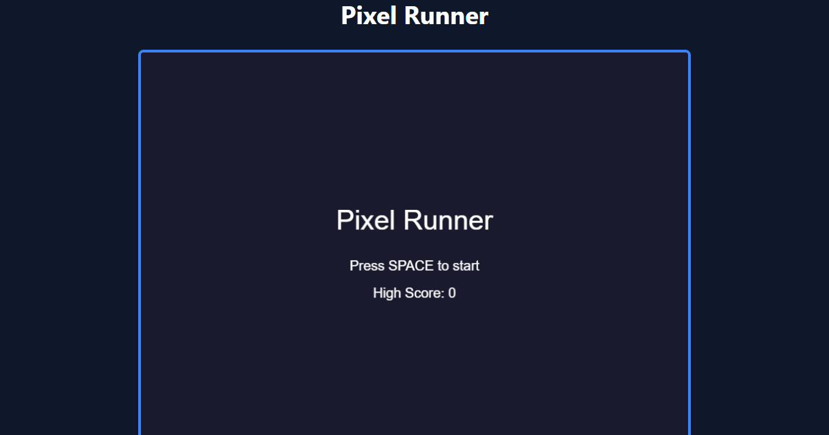 Pixel Runner Game